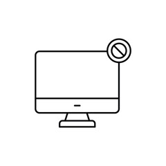 No laptop computer sign. Illustration vector