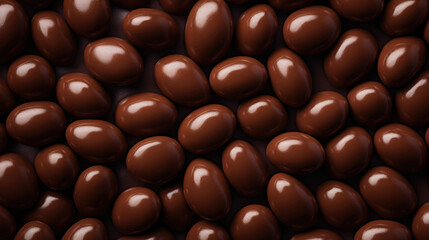 Obraz na płótnie Canvas Chocolate candies backdrop. Sweet tasty background. Generative AI