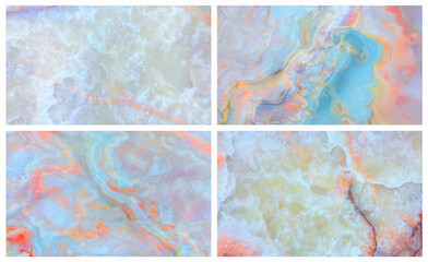 High quality colorful (green and orange) marble texture