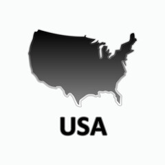 Map USA. Geography, Territory. United States of America - Vector.   