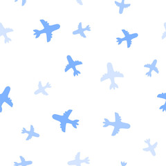 Airplane vector seamless background