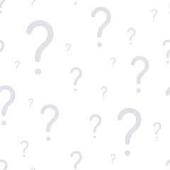 Question marks texture - seamless vector grey pattern