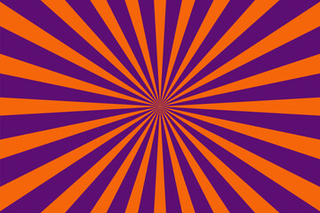 Orange violet sunburst beams background