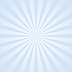 Radial beam sunburst blue background