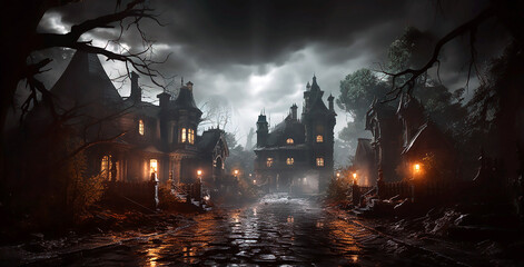 Halloween night in the forest