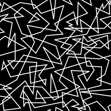 Abstract geometric pattern - chaotic lines seamless texture