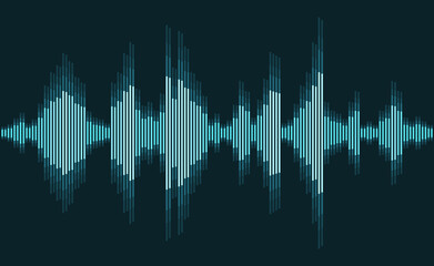 Blue graphics sound wave pattern