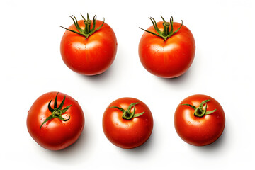Fototapeta premium Tomatoes isolated on white background