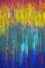 Bunte Farbe auf Holz gestrichen 