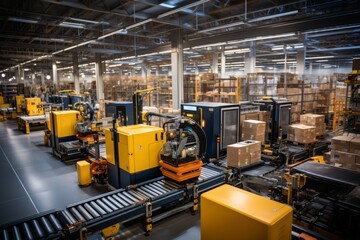 Robotic Warehouse With Automated Picking System, Generative AI
