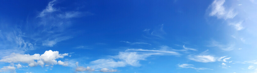 Panoramic sky on a sunny day.