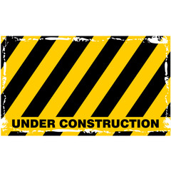 under construction background, sign vector