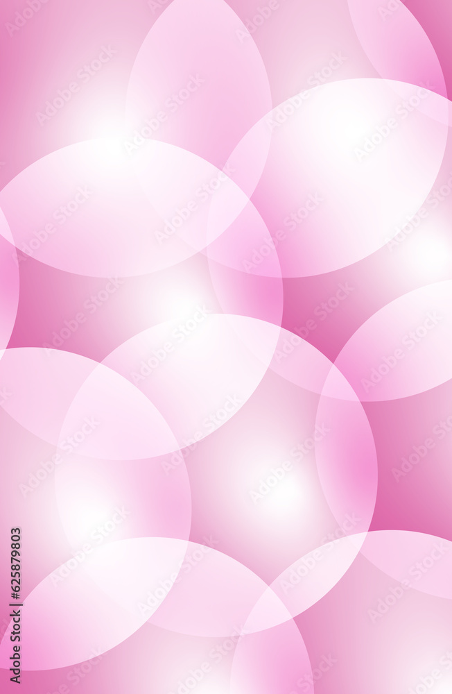 Poster abstract pink background with round bokeh