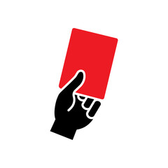 Punishment Icon. Red Card Receive Symbol - Vector, Sign Applied to Design, Presentation, Website or Apps Elements.