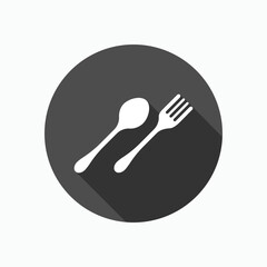 Restaurant Icon. Culinary Place Symbols, Spoon and Fork Sign - Vector for Design, Presentation, Website or Apps Elements.