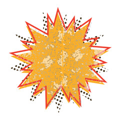 Boom Explosion  pop art cloud on a vintagegrunge background. 