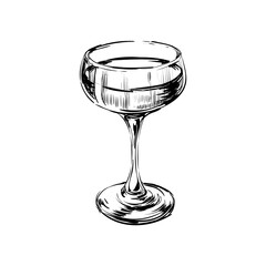  Champagne Glass Hand Drawing Illustration Bubbles. Alcoholic Drink. Champagne Glass Hand Drawing Illustration Bubbles. Alcoholic Drink.