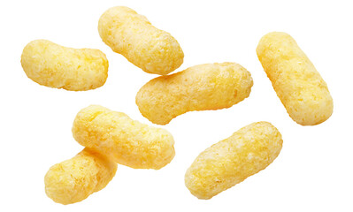 Flying delicious corn sticks cut out