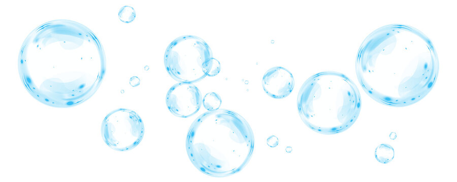 Bubble PNG. PNG format Set of realistic soap bubbles. Bubbles are located on a transparent background.  Water glass bubble realistic 	