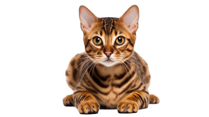 Obraz premium a bengal cat isolated on white background