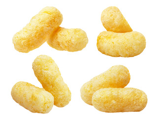 Set of delicious corn sticks, cut out