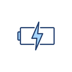Battery icon vector. battery Charging sign. battery charge level