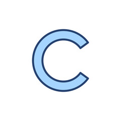 Copyright icon vector. copyright sign and symbol