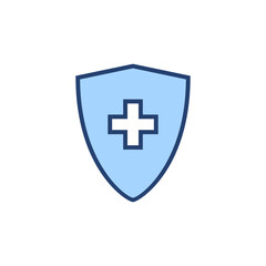 Health insurance icon vector. Insurance health document sign and symbol