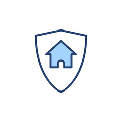 house insurance icon vector. house protection sign and symbol