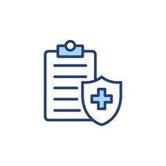 Medical insurance icon vector. health insurance sign and symbol