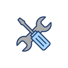 Repair tools icon vector. tool sign and symbol. setting icon. Wrench and screwdriver. Service