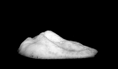 liquid white foam from soap or shampoo or shower gel Abstract soap bubbles. Set foam, soap bubble...