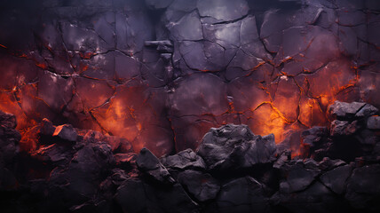 Dark organic rock background with interesting colours and compositions. Created with Generative AI. 