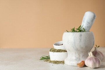 Seasoning and spices, rosemary, concept of seasoning