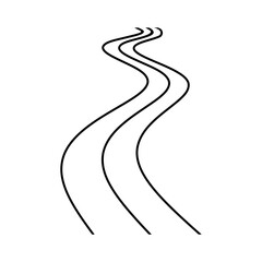 Road icon vector. route illustration sign. trip symbol or logo.