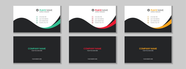 Abstract simple creative modern and clean professional business card template design with texture and pattern, elegant corporate visiting card, name card, corporate business card design with mockup