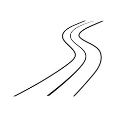 Road icon vector. route illustration sign. trip symbol or logo.