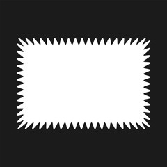 Wavy Edge Rectangle Shape Border Frame