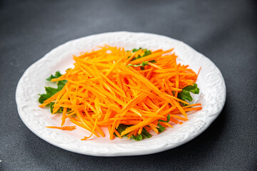 carrot salad vegetable food meal diet food snack on the table copy space food background rustic top view