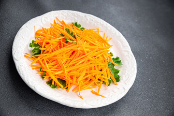 carrot salad vegetable food meal diet food snack on the table copy space food background rustic top view