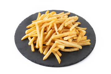Fried potatoes, french fries isolated on white background