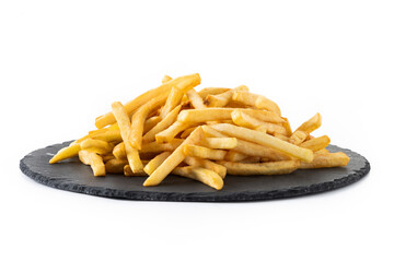 Fried potatoes, french fries isolated on white background