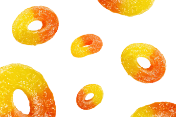 Falling Peach Ring Gummies