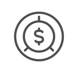Money and payment icon outline and linear vector.