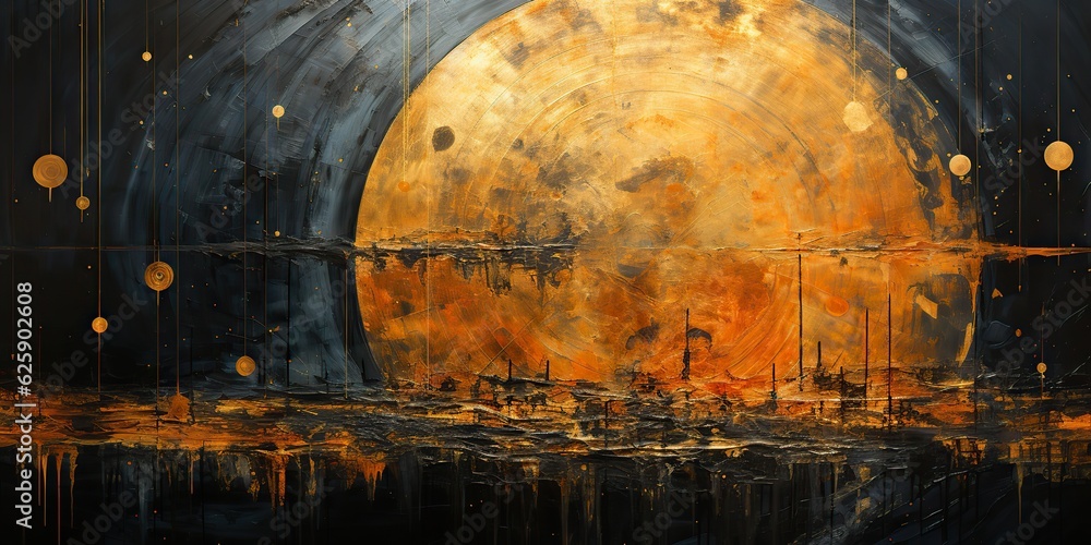 Wall mural ai generated. ai generative. galaxy space universe solar system background abstract planets landscap