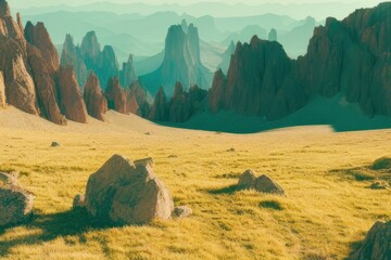 Surreal dreamlike landscape
