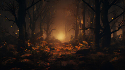 Obraz premium forest in the night