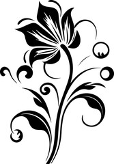 Silhouette flower rose and vector images