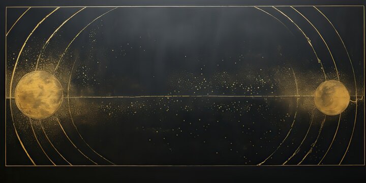 AI Generated. AI Generative. Minimal solar system planets poster. Galaxy space universe future adventure travel decoration background view