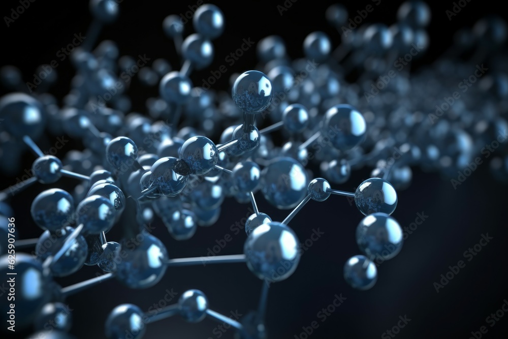 Aufkleber molecules macro science. generate ai